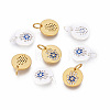 Brass Micro Pave Cubic Zirconia Charms ZIRC-F095-05-1