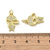 Rack Plating Brass Micro Pave Clear Cubic Zirconia Pendants KK-O017-02B-G-3