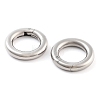 Non-Tarnish 316 Stainless Steel Spring Gate Rings STAS-M296-01P-C-01-1