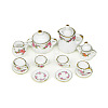 Porcelain Miniature Teapot and Cups Set Ornaments PORC-PW0001-054A-1