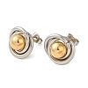 Ring & Round 304 Stainless Steel Stud Earrings for Women EJEW-U003-19-1