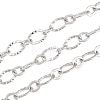 304 Stainless Steel Textured Oval Link Chains CHS-P028-11P-1
