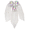 Iron with Rhinestone Tassel Rivet Epaulettes AJEW-WH0481-527A-1