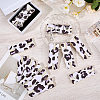 12Pcs Leopard Print Polyester Necklace Anti-Winding Display Cards CDIS-OC0001-14E-4
