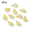 5Pcs UV Plating Acrylic Pendants FIND-YW0007-41A-1