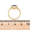 Natural Lapis Lazuli Finger Rings with Brass Findings G-H353-03G-02-5