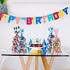 60Pcs 3 Colors Rectangle OPP Cellophane Paw Print Printed Candy Storage Bags ABAG-TA0001-74-7