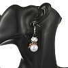 Christmas Handmade Lampwork Dangle Earrings EJEW-JE07516-01-5