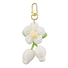 Handmade Crochet Cotton Cherry Flower Hanging Ornaments HJEW-JM02667-05-2