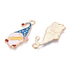 Alloy Enamel Pendants ENAM-Q004-02KCG-01-2
