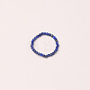 Adjustable Natural Lapis Lazuli Bead Finger Rings FS-WGFFDB9-14-1