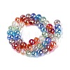 Electroplate Transparent Glass Beads Strands EGLA-N022-17A-C01-2