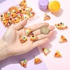 30Pcs 6 Styles Opaque Resin Pizza Cabochons RESI-CJ0005-41-4