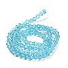 Transparent Electroplate Glass Beads Strands LS-EGLA-A039-T2mm-L20-2