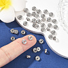 SHEGRACE Brass Micro Pave Clear Cubic Zirconia Spacer Beads XGRQ1U734-308P-5