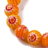 Handmade Millefiori Lampwork Beads Strands LAMP-G164-05D-3