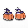Halloween Theme Alloy Enamel Pendants ENAM-J649-07B-1
