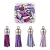 60Pcs 4 Colors Faux Suede Tassel Pendant Decorations X1-FIND-LS0001-04C-1