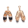 Light Gold Plated Alloy Enamel Pendants PALLOY-TAC0011-15B-2