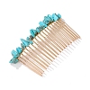 Synthetic Turquoise Gravel Hair Clip PW-WGC4E5C-02-1