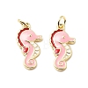 Brass Enamel Pendants KK-L237-027G-01-1