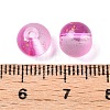 Frosted Baking Painted Glass Beads DGLA-N005-8mm-04-4