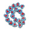 Baking Paint Glass Bumpy Beads Heart X-LAMP-V001-07B-2