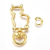 Alloy Swivel Lobster Clasps KEYC-WH0016-38G-1
