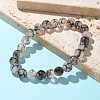 Natural Dragon Veins Agate Beaded Stretch Bracelets X-BJEW-Q692-02C-1