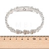 304 Stainless Steel Flower Hinged Cuff Bangles for Women SA-CBA45D5-27P-5