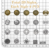 80Pcs 20 Styles 1-Hole Zinc Alloy Shank Buttons BUTT-PH0001-70-5