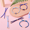 4Pcs 4 Colors Polyester Cord Bracelet Making MAK-TA0001-42-7