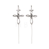 Viking Knot 316 Stainless Steel Ear Wrap Crawler Hook Earrings AJEW-C044-19AS-4