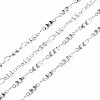201 Stainless Steel Glasses Shape & Oval Link Chains STAS-N092-113-1
