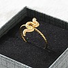 304 Stainless Steel Cuff Rings for Women RJEW-B118-01G-1