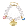 Ocean Brass Enamel Charm Bracelets for Women KK-CBA68DA-15B-G-4