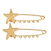 Starfish 304 Stainless Steel Safety Pins Brooch Findings SA-CBA098D-16D-G05-1