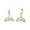 Brass Micro Pave Clear Cubic Zirconia Pendants KK-A299-04G-1