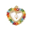 Shell Pearl & Glass Beaded Pendants PALLOY-MZ01410-1