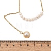 Natural Pearl Potato Beaded Pendant 304 Stainless Steel Cable Chain Necklaces with Faux Pearl Tassel NJEW-K304-03G-5