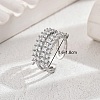 Luxury European American Double-layer Wheat Ear Open Ring for Women. XP0316-2-1