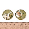 Brass & Epoxy Resin Pendants KK-Q082-04KCG-02-3
