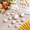110Pcs Wooden Round Ball WOOD-PA0001-85-4