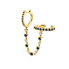Brass Cubic Zirconia Hoop Earrings FS-WGC777E-08-1