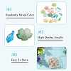 200Pcs 2 Styles Acrylic Leaf Charms & Flower Bead Caps Sets MACR-TA0002-91-6