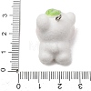 Anmial Theme Flocking Opaque Resin Pendants RESI-G130-01B-3