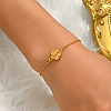 Brass Flower Link Bracelets WL3635-3-1