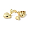 Rack Plating Brass Heart Dangle Stud Earring EJEW-H099-03G-2
