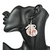 Natural Scallop Shell Dangle Earrings EJEW-TA00813-2