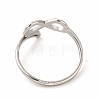 304 Stainless Steel Hollow Out Infinity Finger Ring for Women RJEW-B027-14P-3